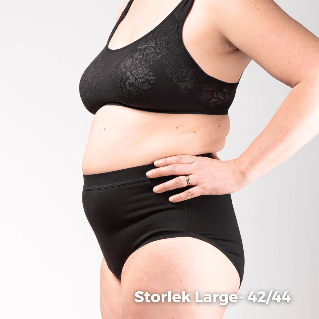 bomullstrosa hög mida