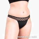 menstrosa thong dam svart nylon small