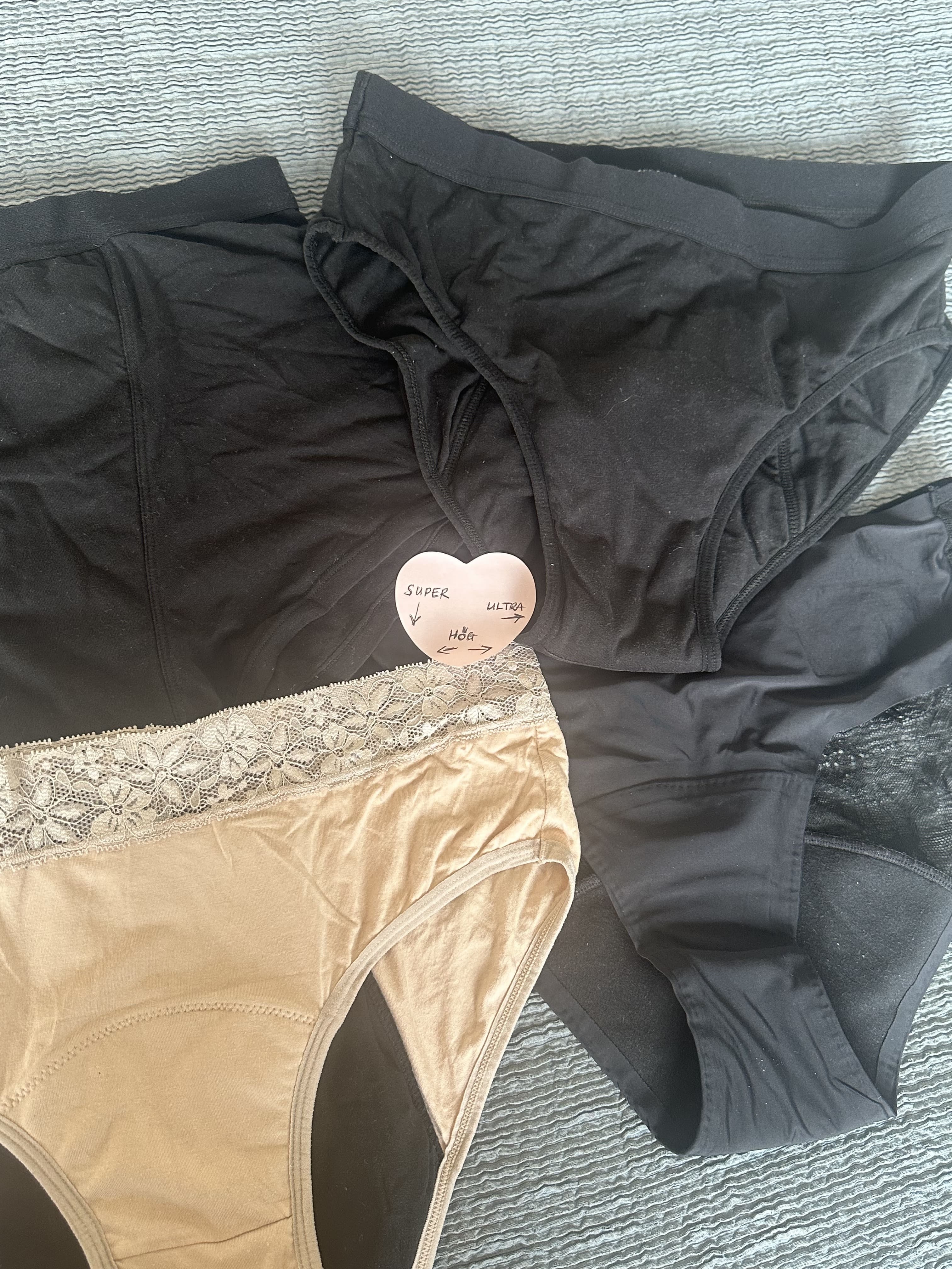 olika modeller av menstrosor