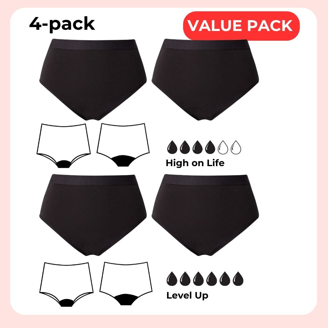 flerpack menstrosor high waist